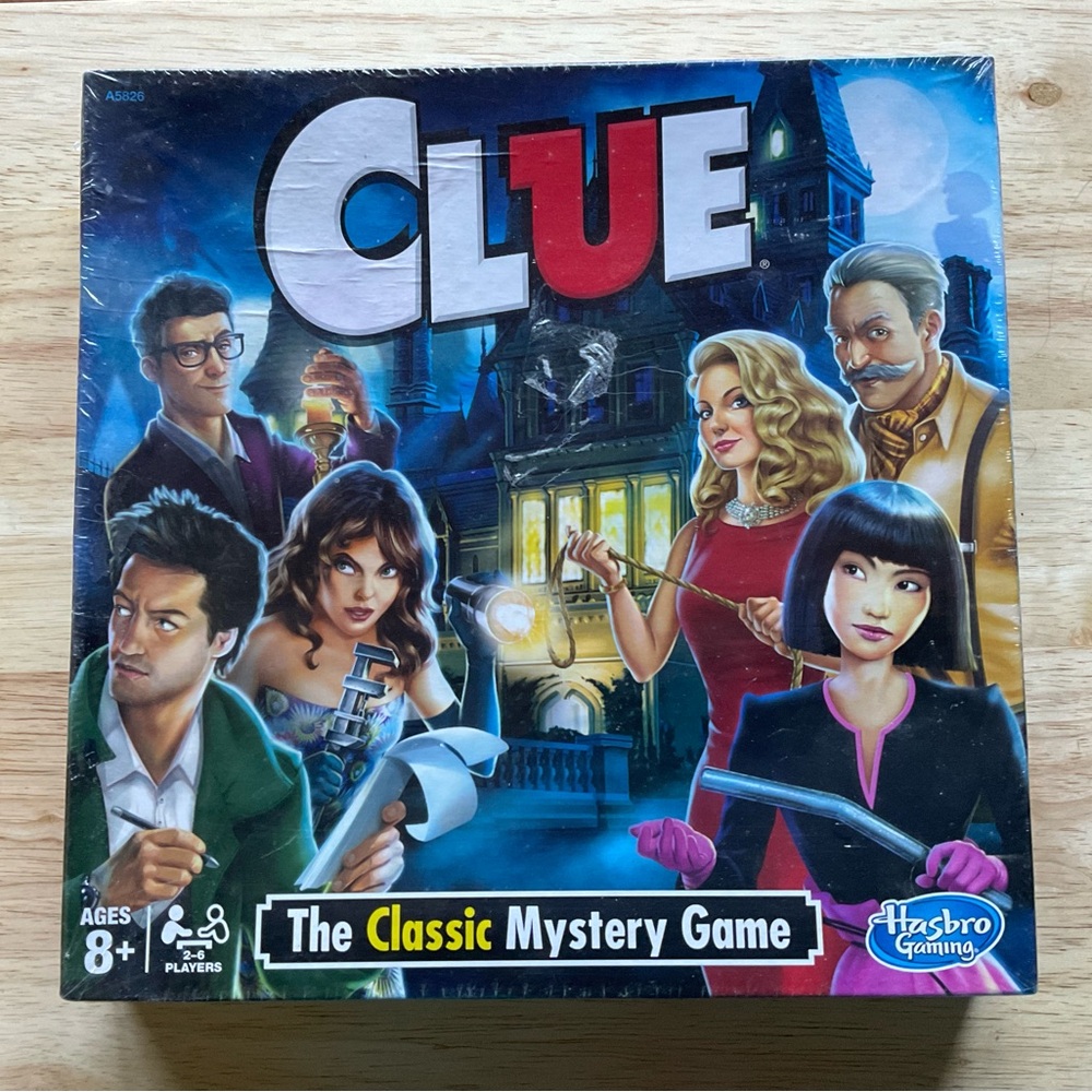 Hasbro Clue Classic Mystery Board Game for 2 - 6 Players - Factory Sealed